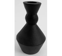 Brandsseller Bougeoir décoratif en métal Noir - 13 cm - pour Bougies à bâton - Design Entonnoir