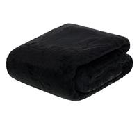 Brandsseller Couverture Douillette en Imitation Fourrure de Vison Plaid de Canapé Couvre-lit Chaud et Doux - 180 x 220 cm Noir