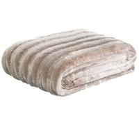 Brandsseller Couverture Douillette en Imitation Fourrure de Vison Plaid de Canapé Couvre-lit Chaud et Doux - 150 x 200 cm Taupe/Beige