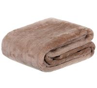 Brandsseller Couverture Douillette en Imitation Fourrure de Vison Plaid de Canapé Couvre-lit Chaud et Doux - 180 x 220 cm Taupe/Beige