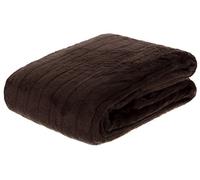 Brandsseller Couverture Douillette en Imitation Fourrure de Vison Plaid de Canapé Couvre-lit Chaud et Doux - 180 x 220 cm Marron