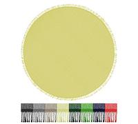 Brandsseller Nappe de Jardin Ø 160 cm Nappe à Franges extérieur Linge de Table Ronde expansé pour Le Jardin, la terrasse, Le Balcon résistante aux intempéries antidérapante - Crème