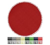 Brandsseller Nappe de Jardin Ø 160 cm Nappe à Franges extérieur Linge de Table Ronde expansé pour Le Jardin, la terrasse, Le Balcon résistante aux intempéries antidérapante - Rouge