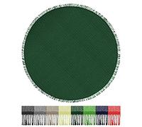 Brandsseller Nappe de Jardin Ø 160 cm Nappe à Franges extérieur Linge de Table Ronde expansé pour Le Jardin, la terrasse, Le Balcon résistante aux intempéries antidérapante - Vert