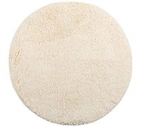 Brandsseller Tapis de Bain Ø 60 cm Tapis de Salle de Bain Paillasson de Salle de Bain Rond Chenille antidérapant Absorbant Lavable en Machine - Beige