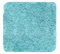 Brandsseller Tapis de bain 50x50 cm Tapis de salle de bain Paillasson de salle de bain carré Chenille antidérapant absorbant lavable en machine - Turquoise