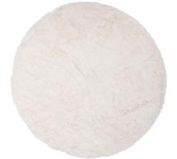 Brandsseller Tapis Rond en Fourrure synthétique - Diamètre : env. 90 cm - Aspect Peau d'agneau - Tapis décoratif - en Peau de Mouton - Crème