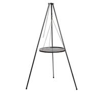 Brandsseller Trépied pour Barbecue 1,50 m - Support Réglable en Hauteur en Acier Galvanisé INOX - Chaînes Incluses - pour Brasero, Barbecue Pivotant, Extérieur, Camping