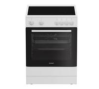 Cuisinière vitrocéramique 72l 4 feux blanc Indesit I6V5KCW Blanc G