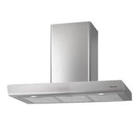 Brandt BHB6902X - Hotte - hotte décorative - largeur : 90 cm - profondeur : 50 cm - evacuation & recyclage - gris Silver, Gris G