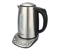 BRANDT BO1202B - Bouilloire électrique 360° - Capacité 1,7L - 5 températures préenregistrées - Boutons rétroéclairés - Enrouleur de cable - Puissance 2200W - Inox