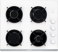 BPG6413W - Table de cuisson au gaz - 4 plaques de cuisson - Niche - largeur : 56 cm - profondeur : 48 cm - blanc - avec avant biseauté