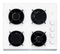 BPG6413W - Table de cuisson au gaz - 4 plaques de cuisson - Niche - largeur : 56 cm - profondeur : 48 cm - blanc - avec avant biseauté