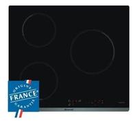 Table de cuisson induction BRANDT - 3 zones - 4600W - Revêtement verre - Noir - L58 x P51 cm - BPI6310B
