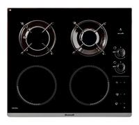 Brandt BPI6413BM - Table de cuisson mixte induction et gaz - 4 plaques de cuisson - Niche - largeur : 56 cm - profondeur : 49 cm - noir