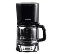 BRANDT - CAF1318E - Cafetière électrique programmable - Capacité 18 tasses - Réservoir 1,8 litre - Verseuse en Verre - Fonction Maintien au Chaud 40 minutes - Système Anti-goutte - Écran LCD - noire