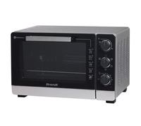 Brandt FC405MS - Mini Four Posable et Compact - 2100 W - Capacité 40L - Multifonction avec 5 Modes de Cuisson - Cuisson homogène - Double vitrage - Gris