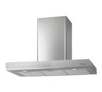 hotte décorative murale aspirante inox largeur 90cm débit d'air 606m3h