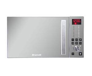 BRANDT - SE2616W - Micro-ondes Solo Electronique 26L - 900W - Autoprogramme 8 positions - 3 mémoires - Programme Speed Defrost - Façade miroir - Cavité énamelite - Blanc