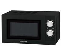 BRANDT - SM2016B - Micro-ondes Solo Mécanique 20L - 800W - 6 niveaux de puissance de cuisson - Minuterie 35minutes - Cavité énamelite - Noir
