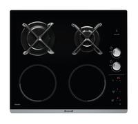 BRANDT Table de 4 plaques de cuisson mixte à induction et gaz BPI6414BM