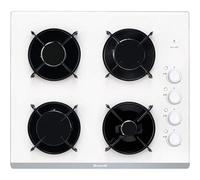 BPG6413W - Table de cuisson au gaz - 4 plaques de cuisson - Niche - largeur : 56 cm - profondeur : 48 cm - blanc - avec avant biseauté