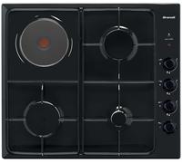 brandt table de cuisson mixte 58cm 4 feux noir bpe6411bm