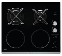 brandt table de cuisson mixte gaz et induction 60cm 4 feux noir bpi6414bm