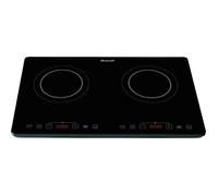 BRANDT Table induction 2 foyers 2000 Watts par foyer 10 positions de cuisson TI2SLIM1 noire
