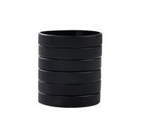 BRANDWINLITE Lot de 6 bracelets en caoutchouc vierges en silicone de couleur unique