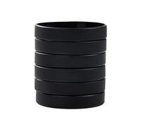 BRANDWINLITE Lot de 6 bracelets en caoutchouc vierges en silicone de couleur unique