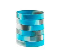BRANDWINLITE Lot de 6 bracelets en caoutchouc vierges en silicone de couleur unique