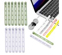 Brangles de câble - Organisateur de fil à cordes de silicone de 5,12 pouces pour un groupe de bundling sécurisé, des enveloppements flexibles réutilisables avec une forte conception de fixation pour l