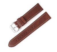 Brangles de montre en cuir 20/22mm de la courroie de la gueule de montre de remplacement en cuir, Vin rouge, 20mm