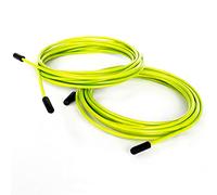 BRANK SPORTS® Pack de 2 Câbles en acier de rechange adaptables toutes Cordes à sauter | Longueur 3m50 | 2 diamètres et 7 couleurs au choix | Fixations remplacement incluses | Idéal confirmés aux double under