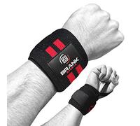 BRANK SPORTS® Protege Poignet Crossfit Larges et résistants | Poignet de Force pour Musculation et haltérophilie | Soutien, Protection et Maintien du Poignet garantis | Marque Française