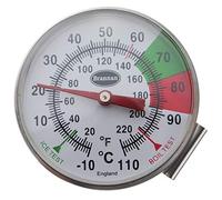 Brannan Thermomètre à lait mousseux avec sonde en acier inoxydable 175 mm et clip Barista Café