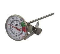 Brannan Thermomètre à lait mousseux avec sonde en acier inoxydable de 125 mm et clip Barista Coffee