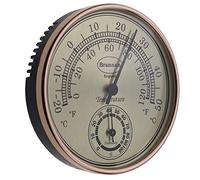 Brannan Thermomètre hygromètre avec cadran doré pour jardin, serre, bureau, mesure la température et l'humidité