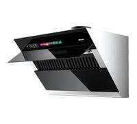 BRANO Hotte aspirante de 36 pouces avec 900 CFM, capteur de voix/gestes/panneau de contrôle tactile, design unique de tir latéral sous l'armoire moderne hotte de cuisine, canalisé/sans