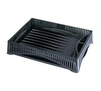 BranQ - Home essential Égouttoir à Vaisselle en Plastique PP, Anthracite, 40 x 30 x 8 cm (L x l x H)