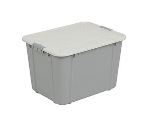 Branq Home essential Grande boîte de rangement robuste avec couvercle verrouillable à clipser, en plastique sans BPA, idéale pour le garage et le rangement à la maison, 44,7 x 34 x 29,3 cm (L x l x H)