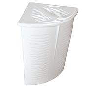 Panier à linge d'angle BranQ Zebra 1402 couleur blanc, 45l, Plastique solide, haute qualité Blanc