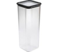 Branq récipient de cuisine, pour aliments, 2,38 l, transparent avec bouchon noir, Néroli
