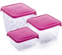 Branq Set de récipients alimentaires Rukkola- (0,45l+0,75l + 1,25l) - carré haut