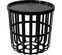 Branq table, ronde, avec panier de rangement, noir,, Zen 1850 40 x 40 x 40 cm