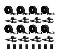 Brans couverture solaire pour bobine - sangles et clips couverture solaire piscine | Kit d'attachement la couverture solaire | Résistant aux UV avec des clips à crochets, œillets remplacement pour les