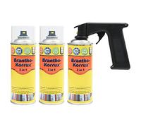 Brantho Korrux Lot de 3 Bombes 3 en 1 Peinture Antirouille Noir 400 ML