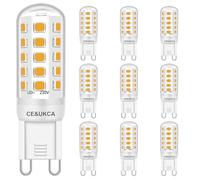 Brantoo Lot de 10 ampoules LED G9 - 3 W - Équivalent à 40 W - 25 W - 28 W - 33 W - Blanc chaud - 2700 K - Culot G9 - Économie d'énergie - Pas de scintillement - Intensité non variable - 430 lm - AC