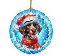 Braque Allemand Décoration De Noël À Suspendre avec Ficelle Sapin Décoration D'Ornement De Noël Céramique Christmas Hanging